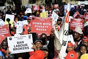 Grève illimitée des fonctionnaires Sud-Africains